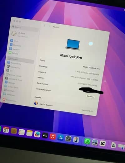 MacBook pro 2019 15 Inches| 32 Gb ram core i9 512 gb SSD