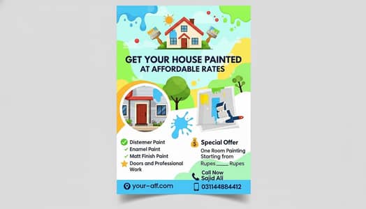 ماہر پینٹر – گھر، دکان، آفس کے لیے بہترین کام