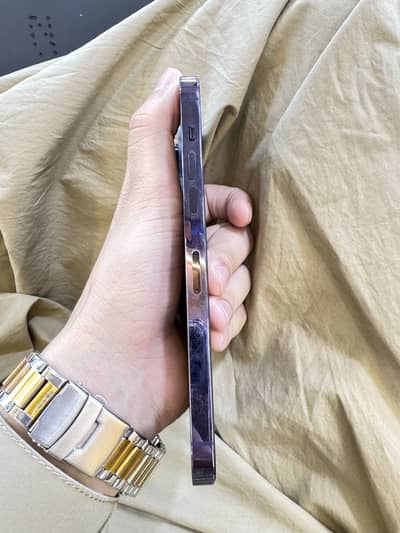 Iphone 14 pro max 256 gb non pta purpul clur 92 helth waterproof