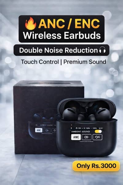 ANC ENC Wireless Earbuds | Touch Control | Noise Reduction