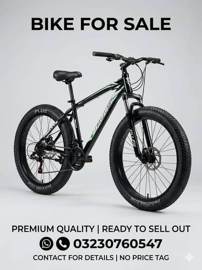 Fat Tire Bike PLUS Brand – Excellent Condition