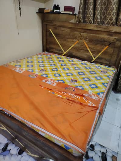 King size bed with brand new mattress