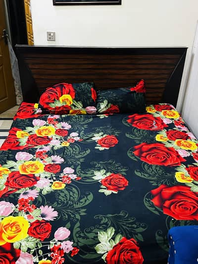 Used Wooden Bed for Sale – Good Condition