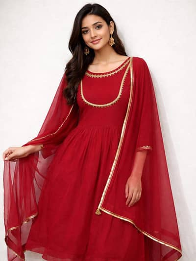 3 Pc Stiched medium large Available organza dresses pista and black