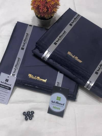 Men's Cotton Plain Summer Suit 4 Meter with gift 8 Buttons fre deliver