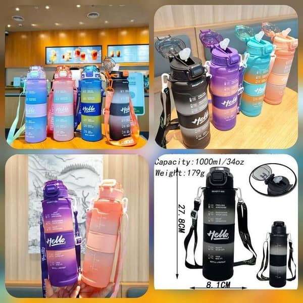 Hello 1000ML Bottle (Random Colours)