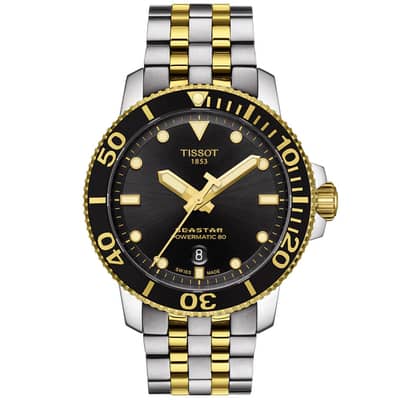 Tissot Seastar 1000 Powermatic 80 Black Dial Mens Watch T1204072205100