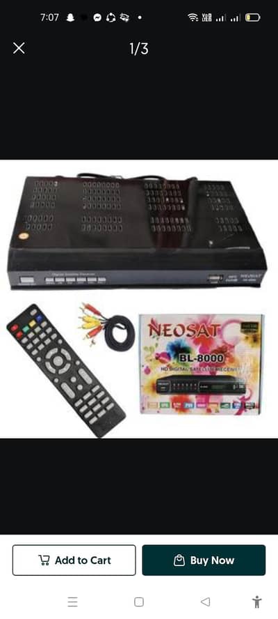 used mini dish with receiver and cable wire in working condition