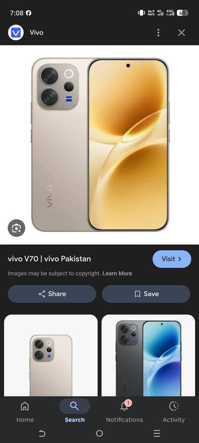 vivo v70 12-512gb box  just  5min used