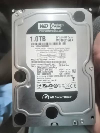 western digital 1 TB hard disk