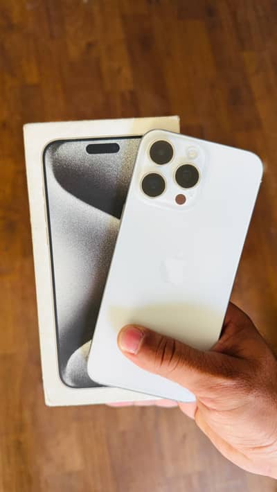 Iphone 15pro Max 256Gb 10/10 98Batrt health Non PTA Jv with box cable