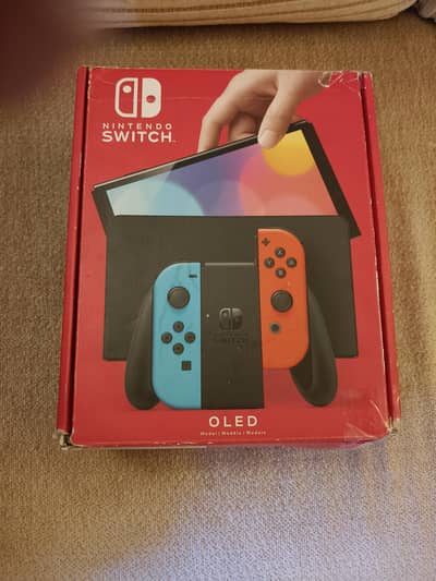 Nintendo switch OLED with box and accessories