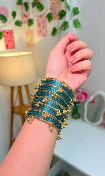 Kashmiri raindrop bangles