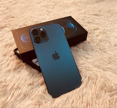 Iphone 12 pro max (Pta approved) 256 gb pacific blue with box