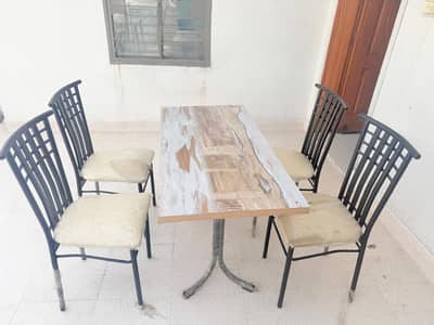 brand new chairs or table hain