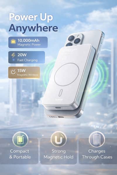 Magnetic wireless power bank/iphone/10,000mAh