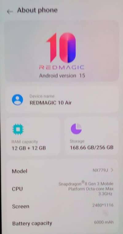 red magic 10 are gaming phone