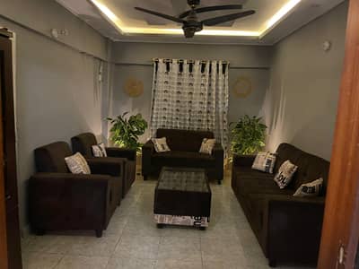 Flat excellent condition 320 feet main road facing project with separate roof terrace