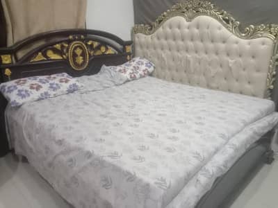 Used Wooden Bed for Sale – Good Condition