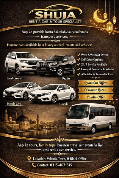 Rental car Available luxury cars,with and with out driver best service