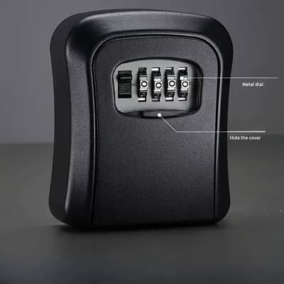 Heavy-Duty Alloy Combination Lock Box with 4-Digit Resettable Code,
