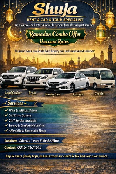 shuja rent car & tour specialist best service near you without driver