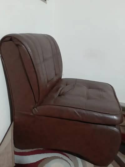 Premium Brown Original Leather Sofas – (6Pcs Available)