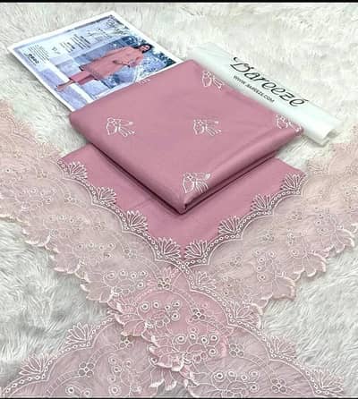 Bareeze: 2 Pcs Women's Unstitched Embroidered Suit