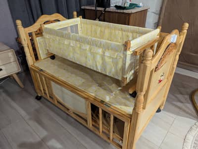 wooden cot