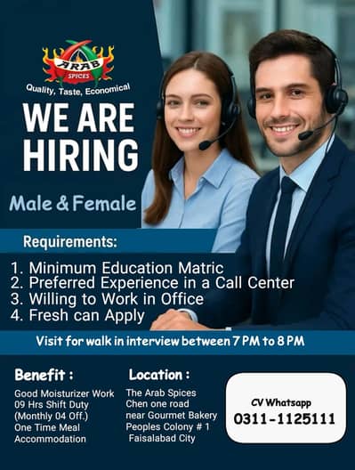 Call Center Staff For Restaurant