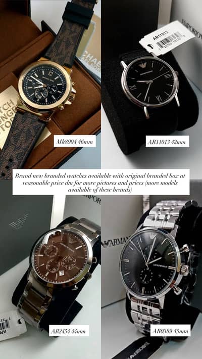 Original box pack branded watches