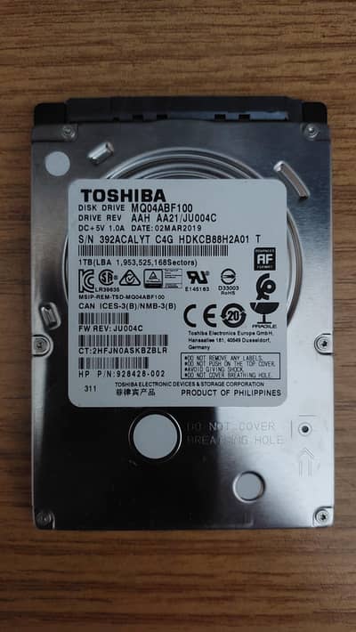 1TB Laptop hard drive
