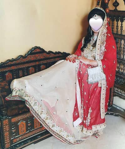 heavy work, PURE fabric 3pc bridal dress