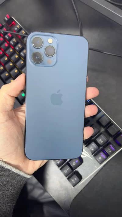 iphone 12 pro max 128 gb blue 94%battery health with good condition