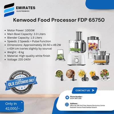 Kenwood Food Processor FDP 65750 – Multi Function Kitchen Machine