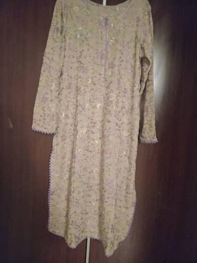 Bareeze's Karandi 3 piece ready to wear dress Medium size