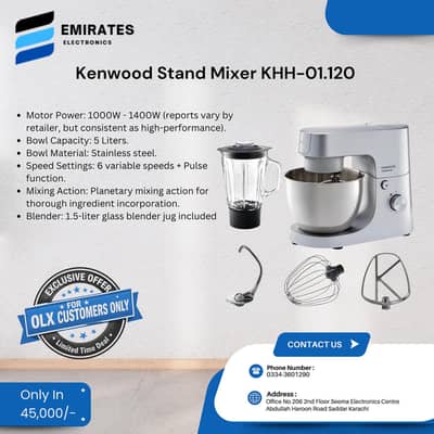 Kenwood Stand Mixer KHH-01.120 – Powerful Kitchen Machine