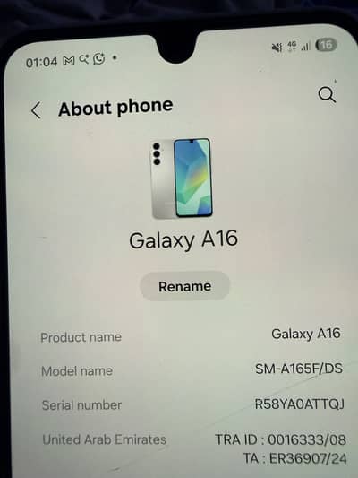 Samsung a16 4gb 128gb just like new