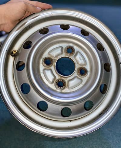 13 Inch 4-Bolt Steel Rims – Genuine OEM – Clean Condition