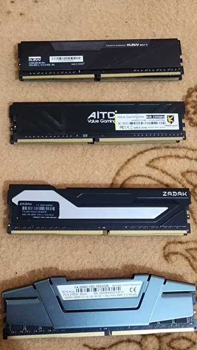 DDR4 8GB SINGLE MIX DESKTOP RAMS