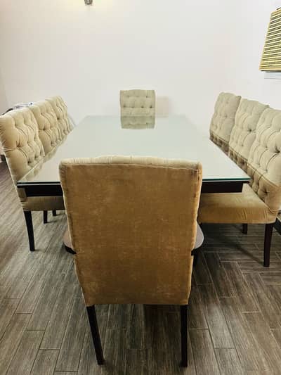 Dinning table with 8 chairs