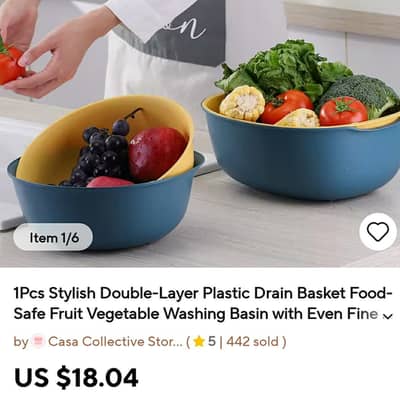 Fruit Vegetable Drain Basket