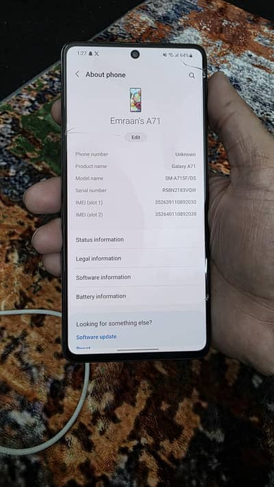 Galaxy A71 Official PTA 8/128