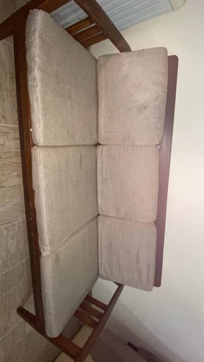 Sheesham wood good quality sofa set with foam.