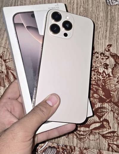 iPhone 16 pro max 256gb jv all ok with box 100 health