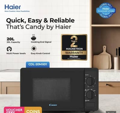 Microwave oven haier candy 20lliter new