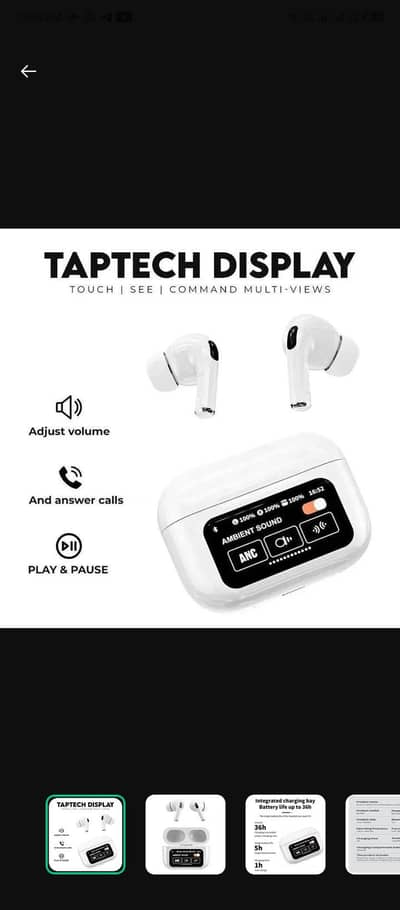 wireless TWS AIR BUD'S  WITH DISPLAY CASE-NEW