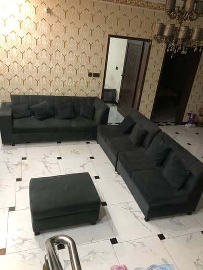 8 Seated L Sofa Set Velvet