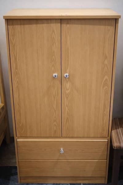 Original Pine Wood Cupboard & Cot