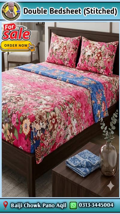 Single and Double Bedsheets (Stitched)